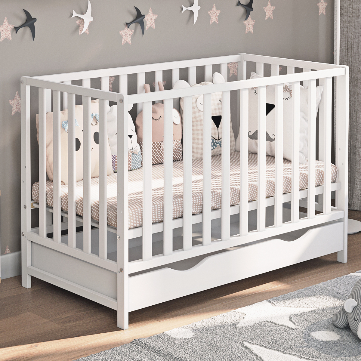 Magda Lux z szufladą - łóżeczko dla niemowląt